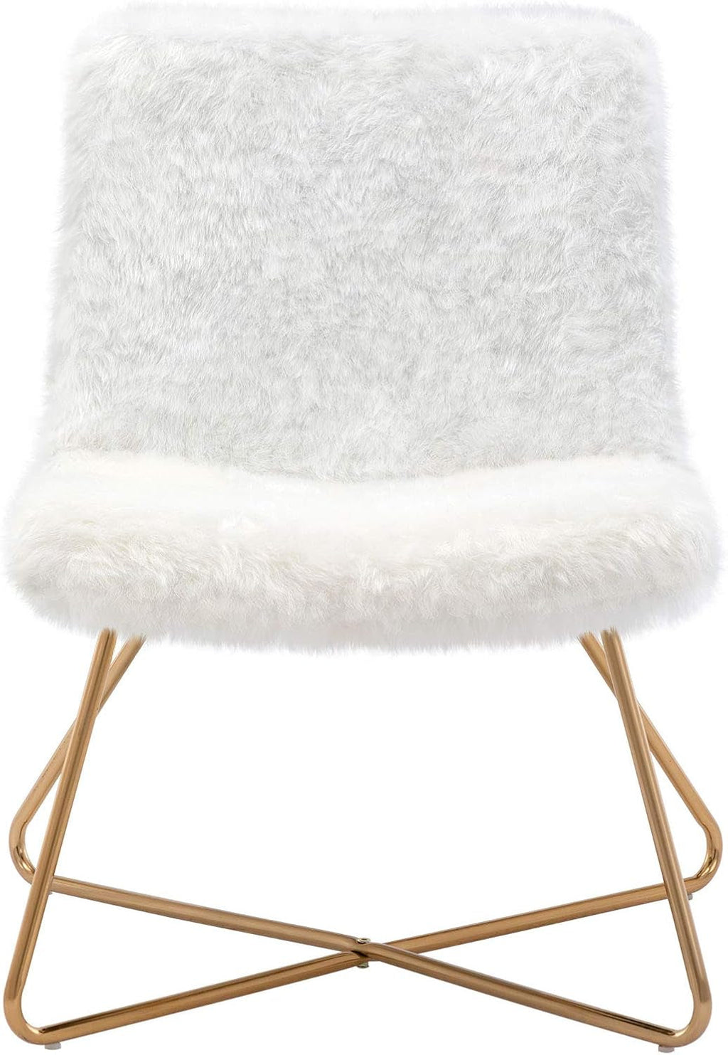 Faux Fur Upholstered Ergonomic Highback Recliner Chair