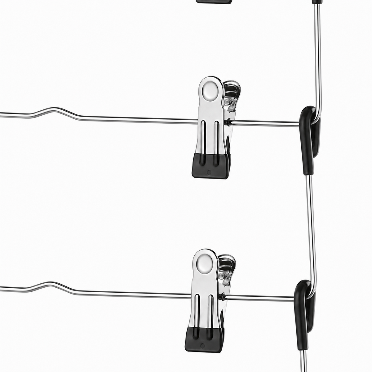 5-Tier Pants Hangers with Clips Non Slip - 1 Case (30pcs)