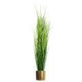 130cm Artificial Onion Grass Plant with Gold Metal Planter