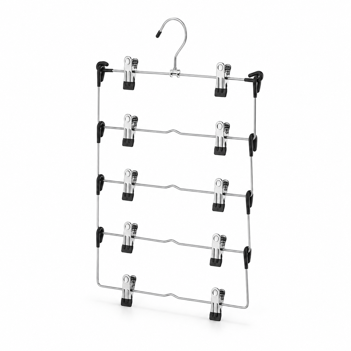 5-Tier Pants Hangers with Clips Non Slip - 1 Case (30pcs)