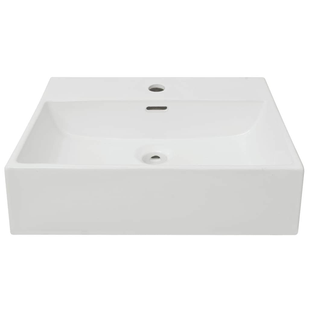 NNEVL Basin with Faucet Hole Ceramic White 51.5x38.5x15 cm