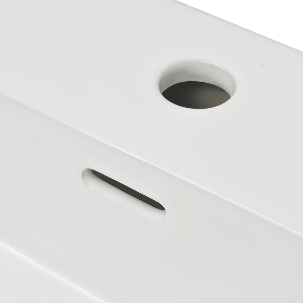 NNEVL Basin with Faucet Hole Ceramic White 51.5x38.5x15 cm