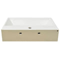 NNEVL Basin with Faucet Hole Ceramic White 60.5x42.5x14.5 cm