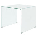 NNEVL Coffee Table Tempered Glass 49.5x50x45 cm Clear