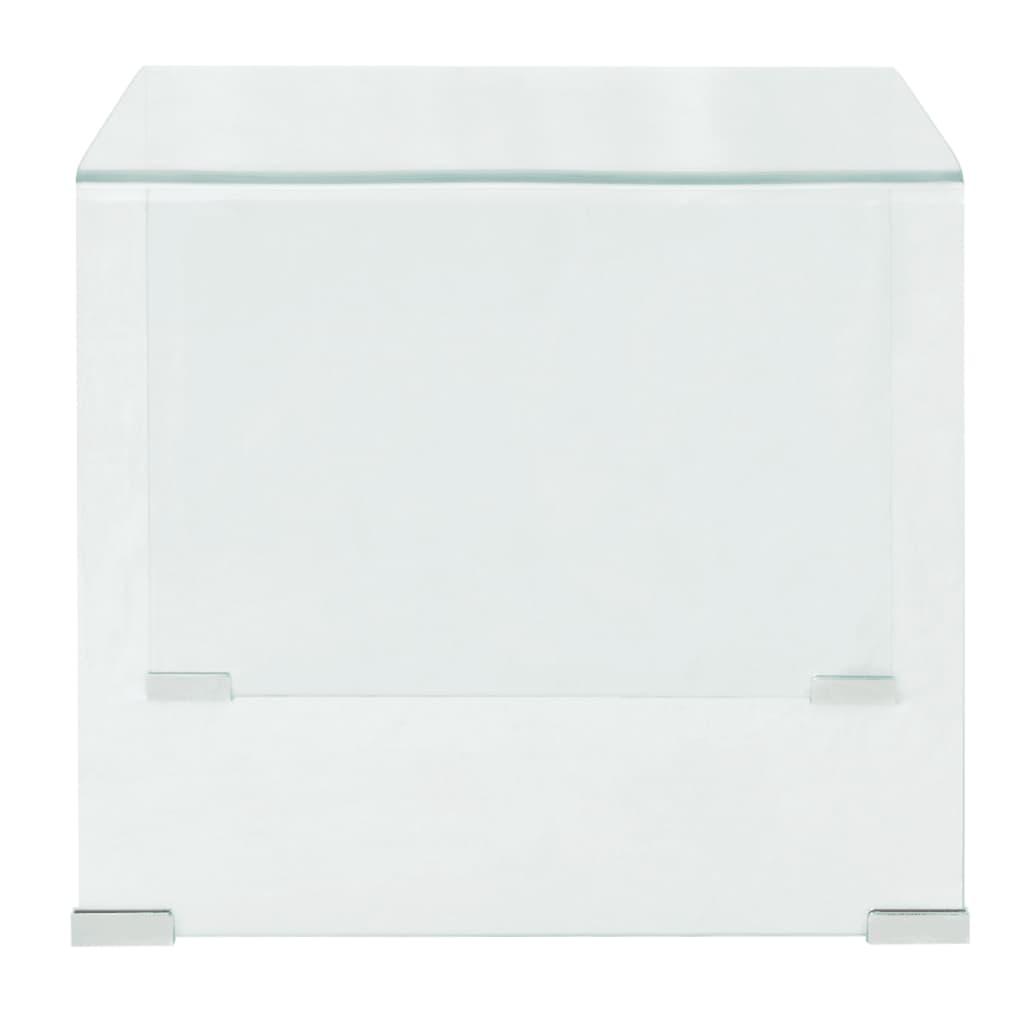 NNEVL Coffee Table Tempered Glass 49.5x50x45 cm Clear