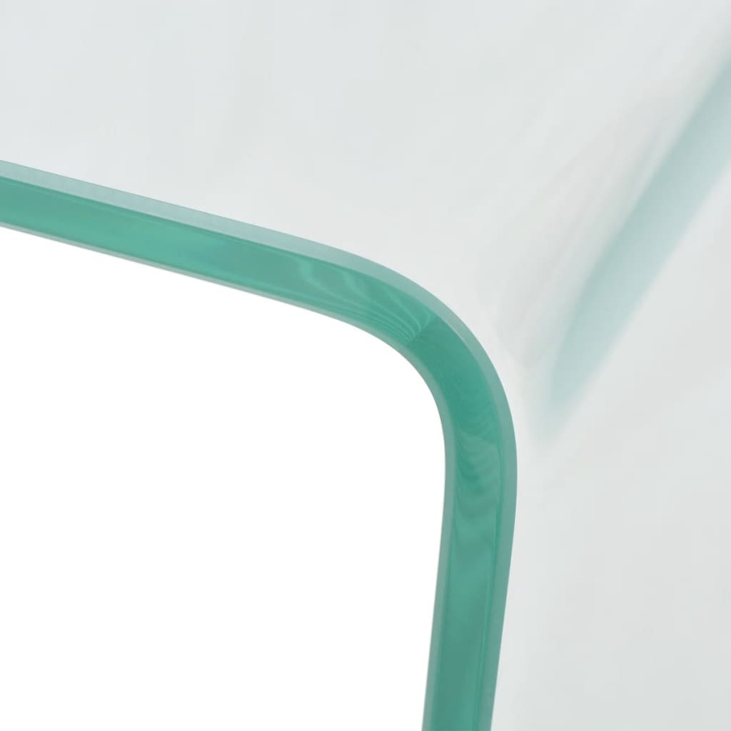 NNEVL Coffee Table Tempered Glass 49.5x50x45 cm Clear