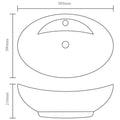 NNEVL Luxury Ceramic Basin Oval with Overflow and Faucet Hole