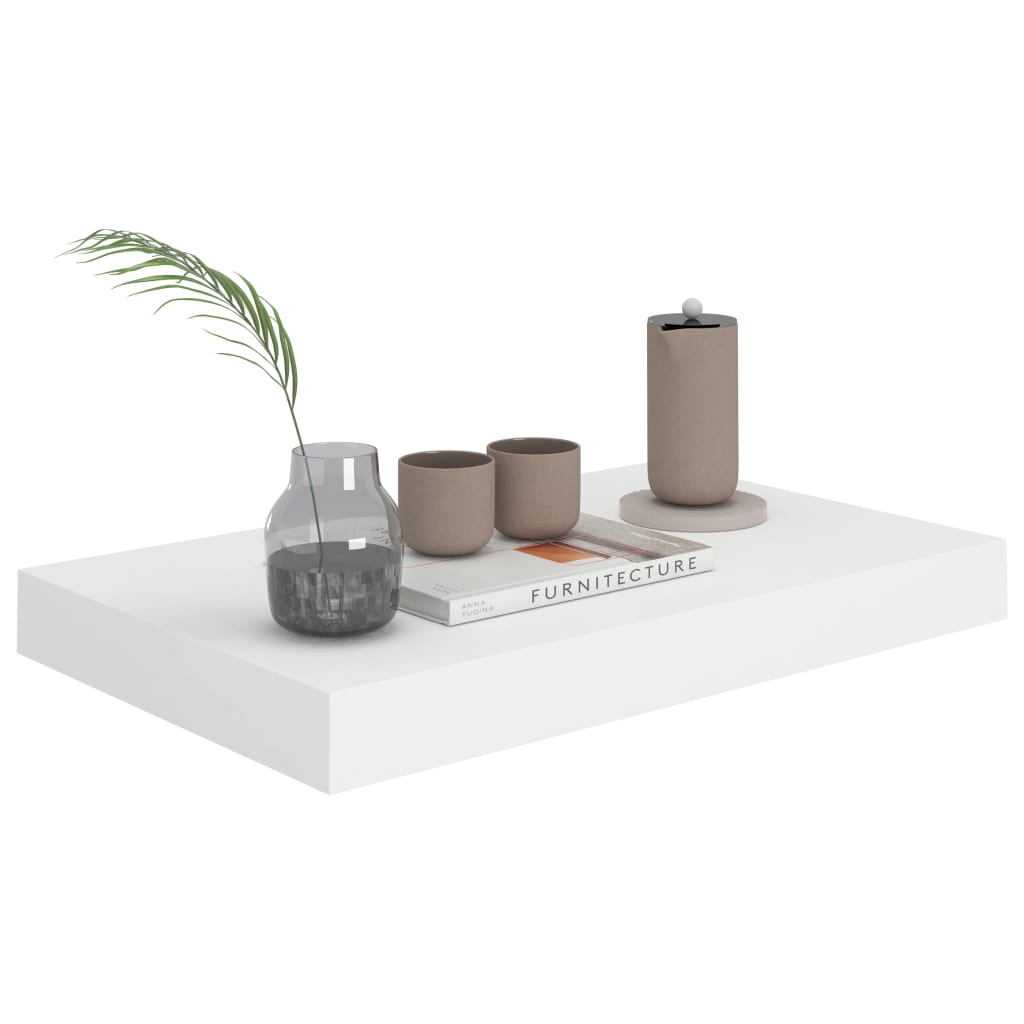 NNEVL Floating Wall Shelves 4 pcs White 40x23x3.8 cm MDF