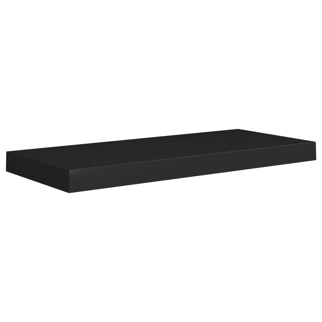 NNEVL Floating Wall Shelves 4 pcs Black 60x23.5x3.8 cm MDF