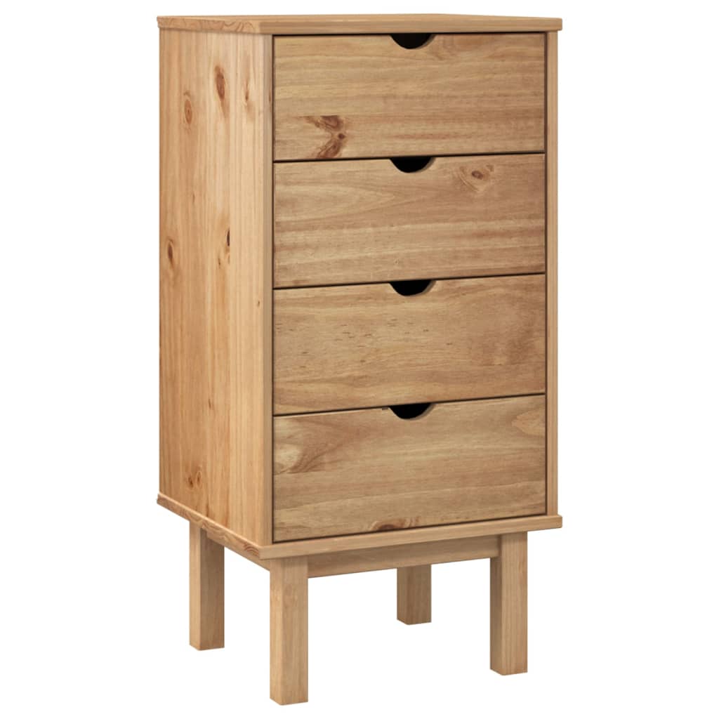 NNEVL Drawer Cabinet OTTA 45x39x90cm Solid Wood Pine