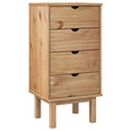 NNEVL Drawer Cabinet OTTA 45x39x90cm Solid Wood Pine