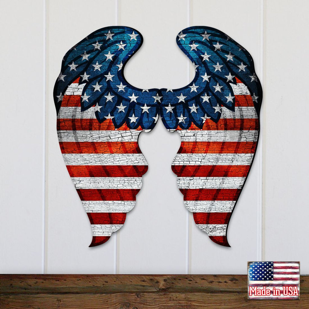 USA Wings Decorative Holiday Door Decor - American Christmas Decor - 8187131H