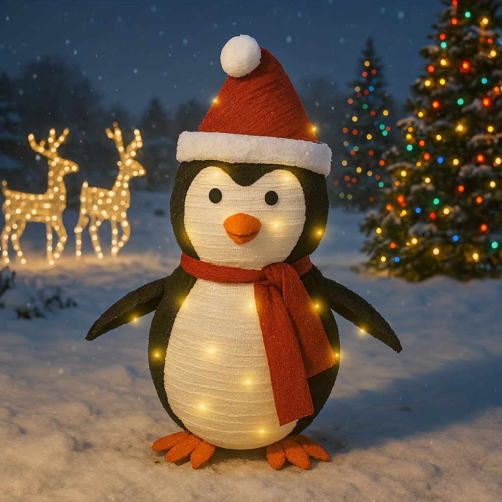 Christmas Solar Penguin Lights Outdoor Decor