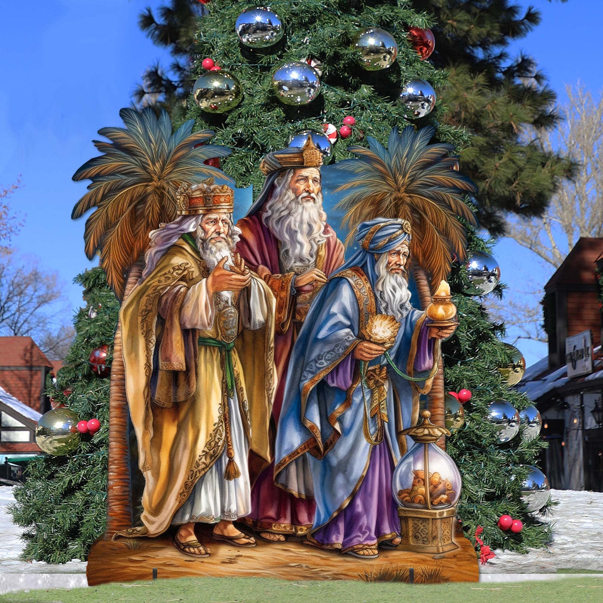 Three Wise Men Outdoor Decor by G. Debrekht - Nativity Holiday Decor - 8611040F