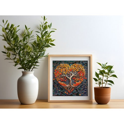 Warm Feelings Autumn Tree of Life Mid-Sized Bead Embroidery Kit by Abris Art AMB-119