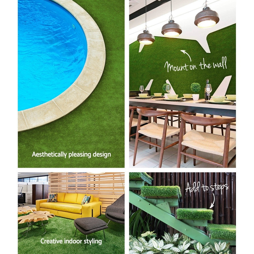 NNEDSZ Synthetic Artificial Grass Fake Turf 2Mx5M Plastic Olive Lawn 10mm
