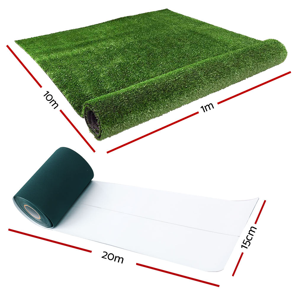 NNEDSZ 2x5m Artificial Grass Synthetic Fake 10SQM Turf Lawn 17mm Tape