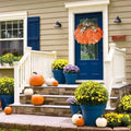 Christmas Pumpkin Wreath Harvest Door Decor