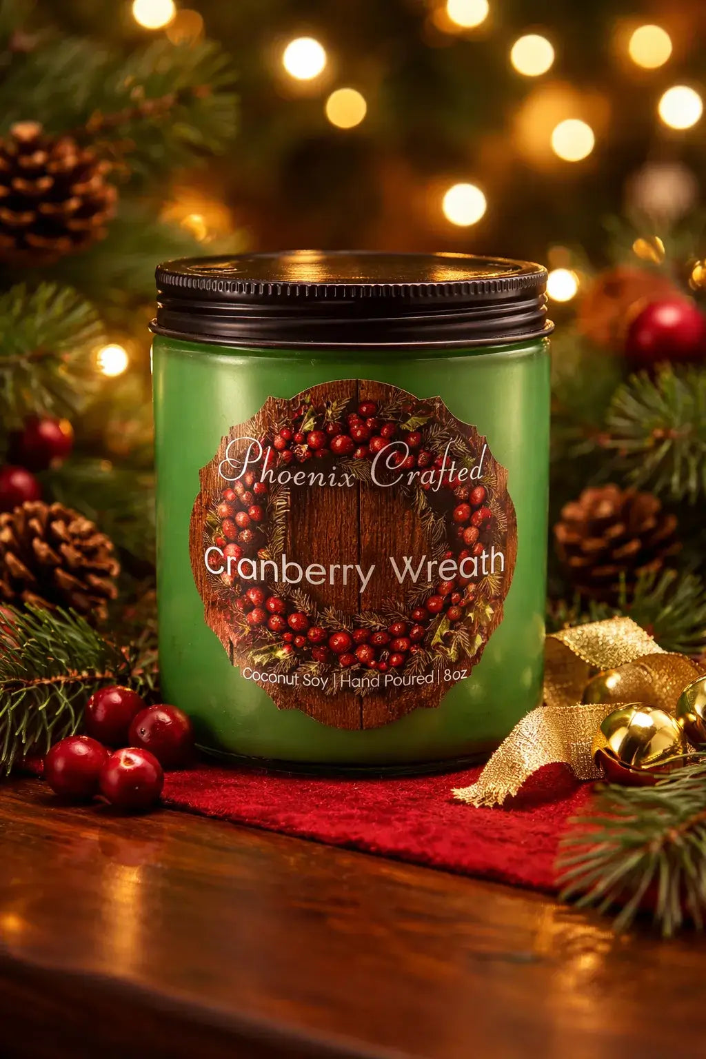 Cranberry Wreath — Cranberry & Fresh Balsam Candle