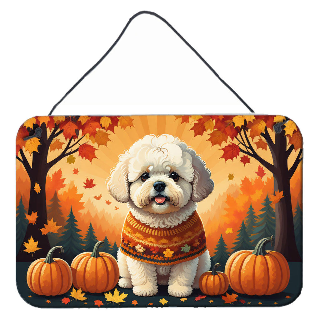 Bichon Frise Fall Wall or Door Hanging Prints