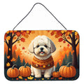 Bichon Frise Fall Wall or Door Hanging Prints