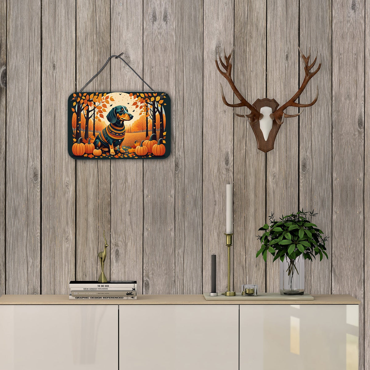 Dachshund Fall Wall or Door Hanging Prints
