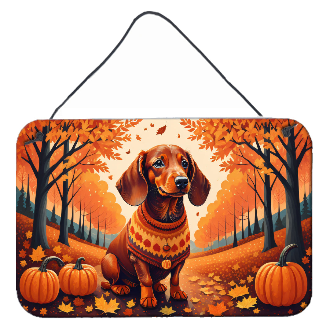 Dachshund Fall Wall or Door Hanging Prints