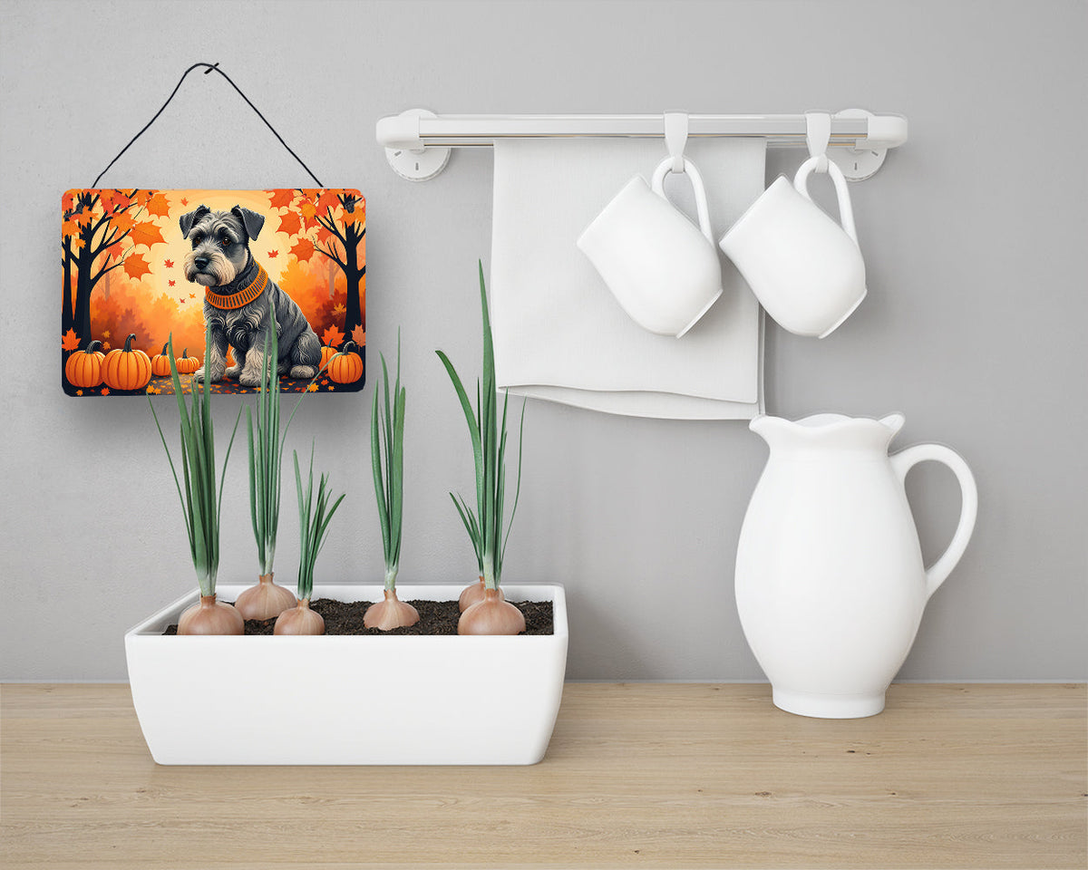 Schnauzer Fall Wall or Door Hanging Prints