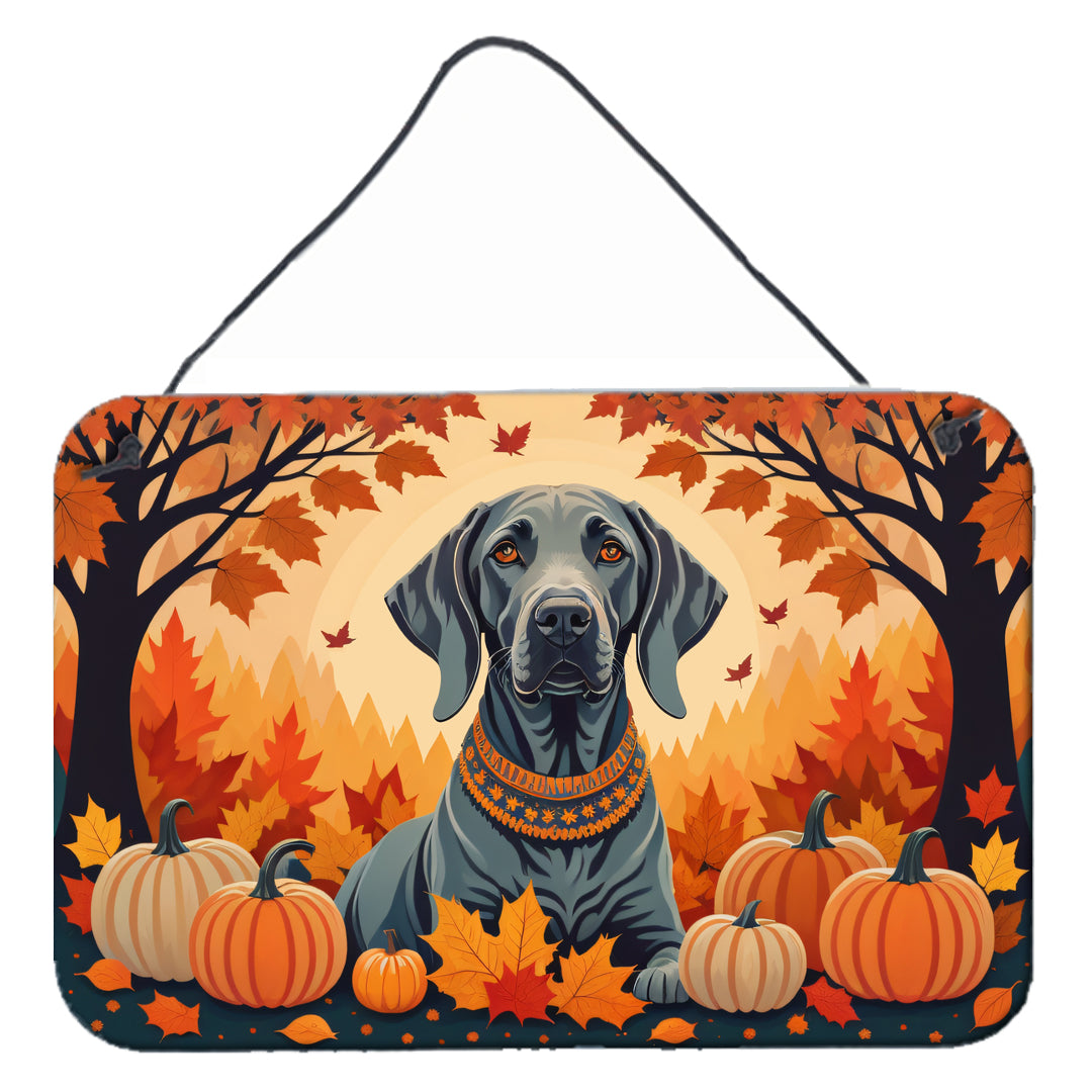 Weimaraner Fall Wall or Door Hanging Prints