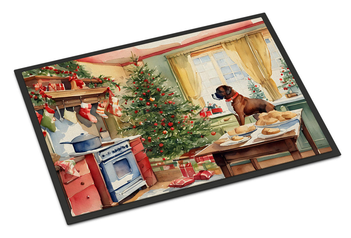Boxer Christmas Cookies Doormat