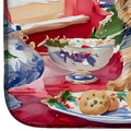 Yorkshire Terrier Yorkie Christmas Cookies Dish Drying Mat