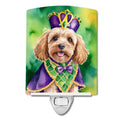 Cockapoo King of Mardi Gras Ceramic Night Light