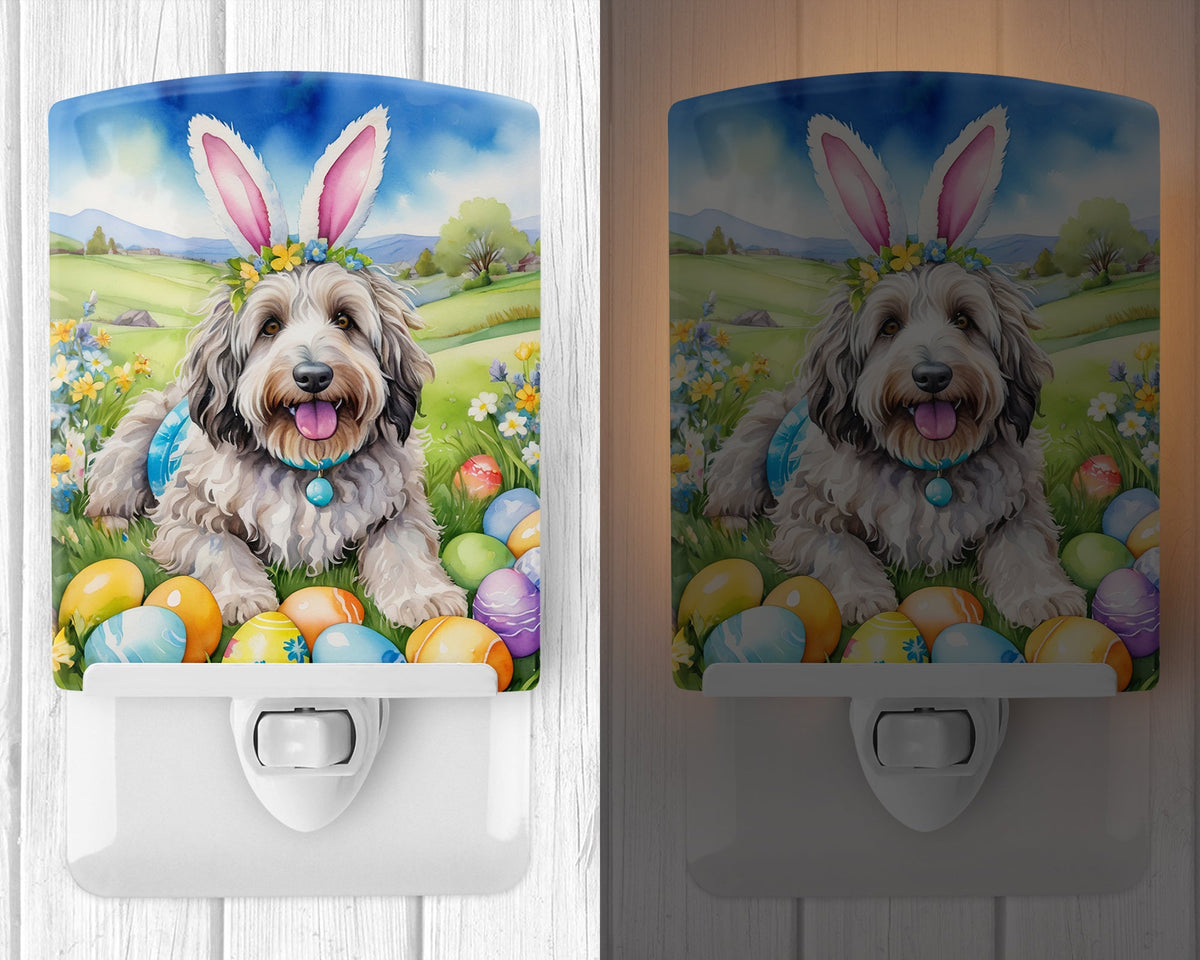 Bergamasco Sheepdog Easter Egg Hunt Ceramic Night Light