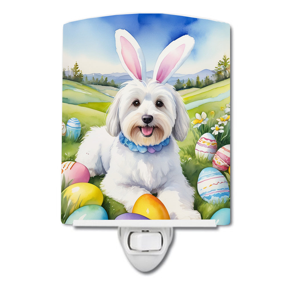 Coton de Tulear Easter Egg Hunt Ceramic Night Light