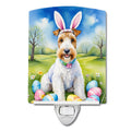 Fox Terrier Easter Egg Hunt Ceramic Night Light