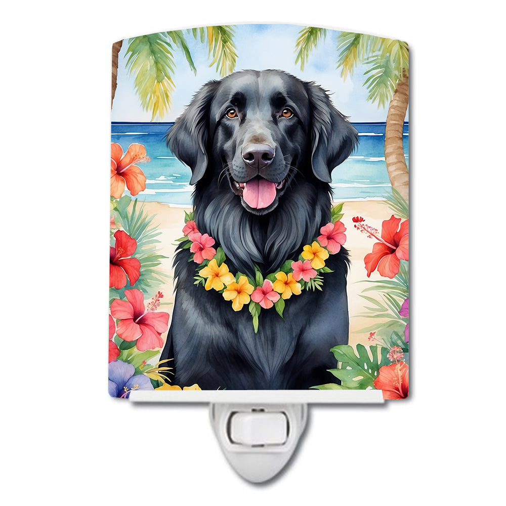 Flat-Coated Retriever Luau Ceramic Night Light
