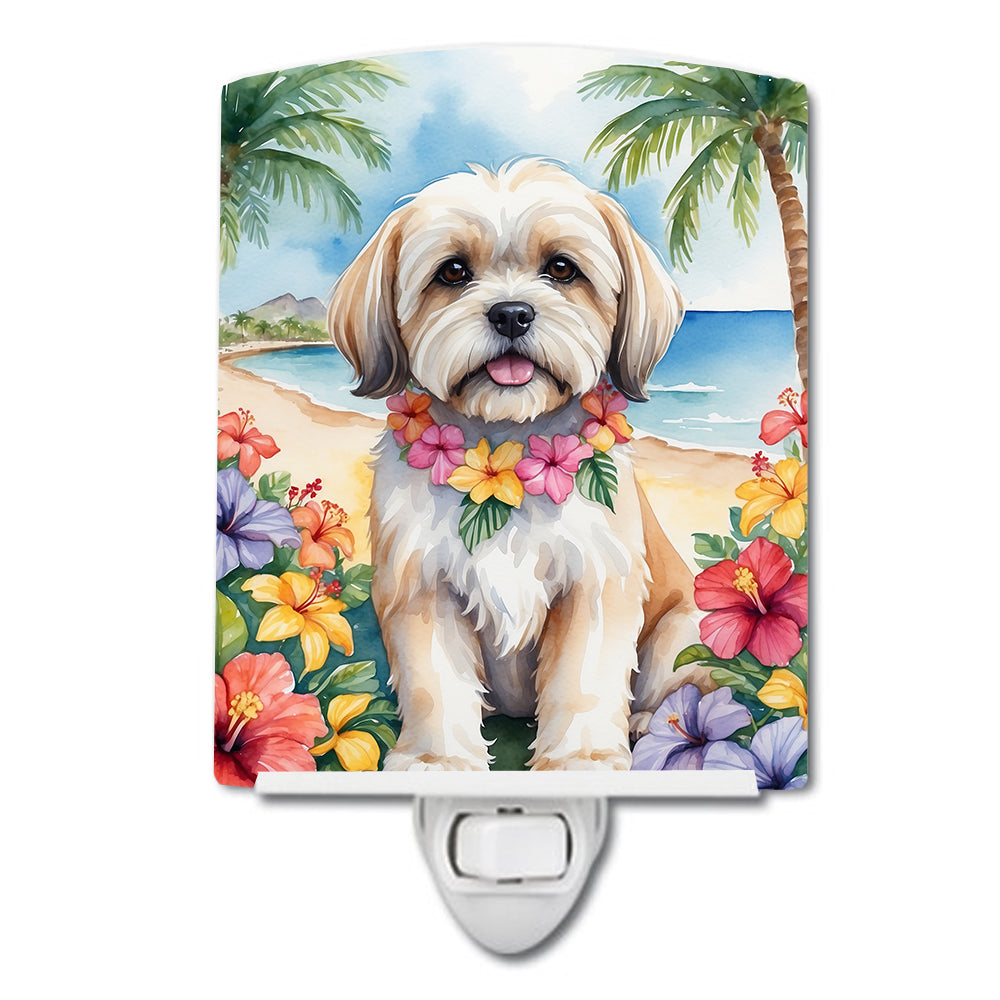 Lhasa Apso Luau Ceramic Night Light