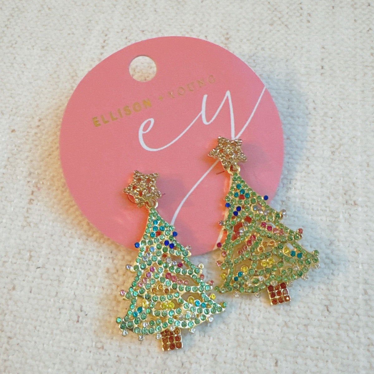 Evergreen Sparkle Christmas Tree Earrings – Beaded Holiday Statement | Festive & Fun Winter Style