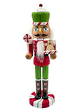 Peppermint Baker with Gingerbread Tray Christmas Wooden Nutcracker 10 in by Wizardi F07AM9-13-XC4617A
