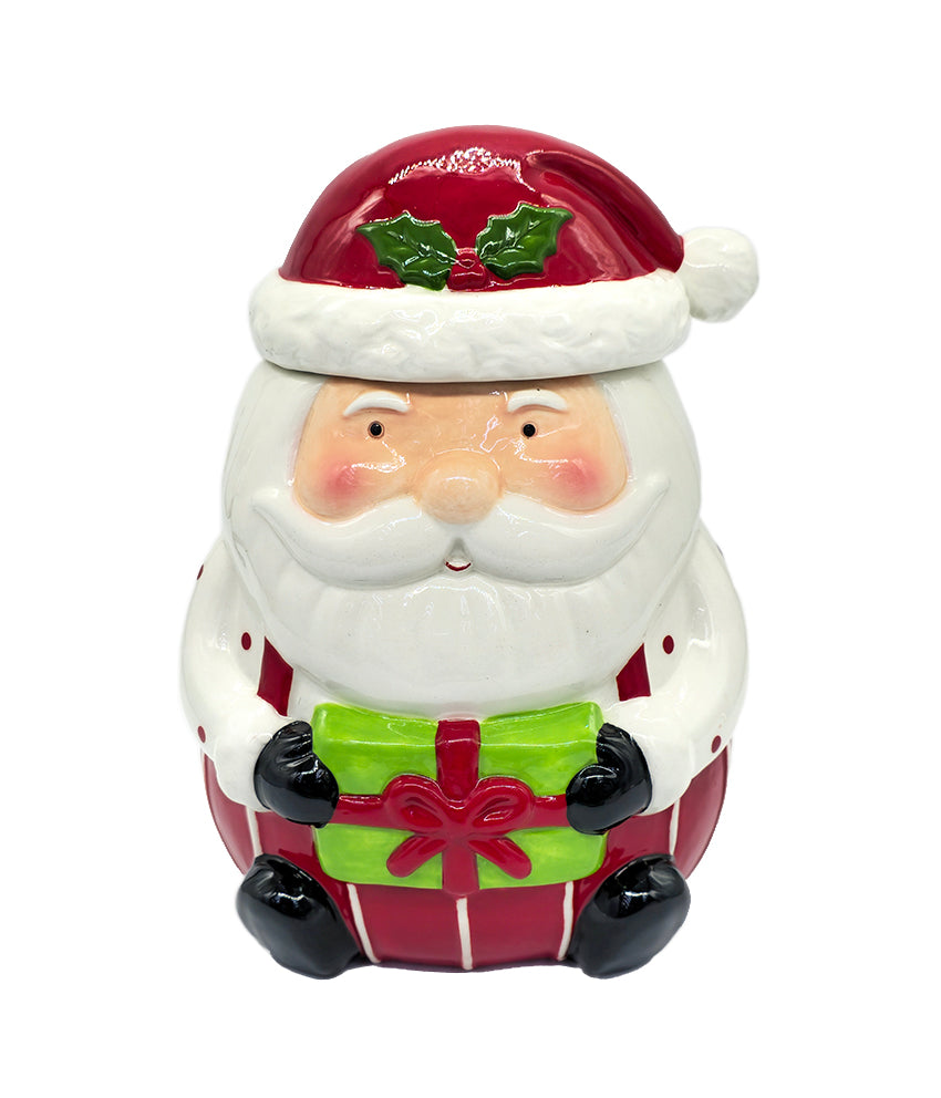 Santa Claus with Gift Christmas Cookie Jar by Wizardi F07AM9-6-B2637