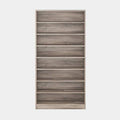 8-Shelf Shoe Rack Storage Cabinet in Grey Wood Finish - Holds Up To 45 Pairs
