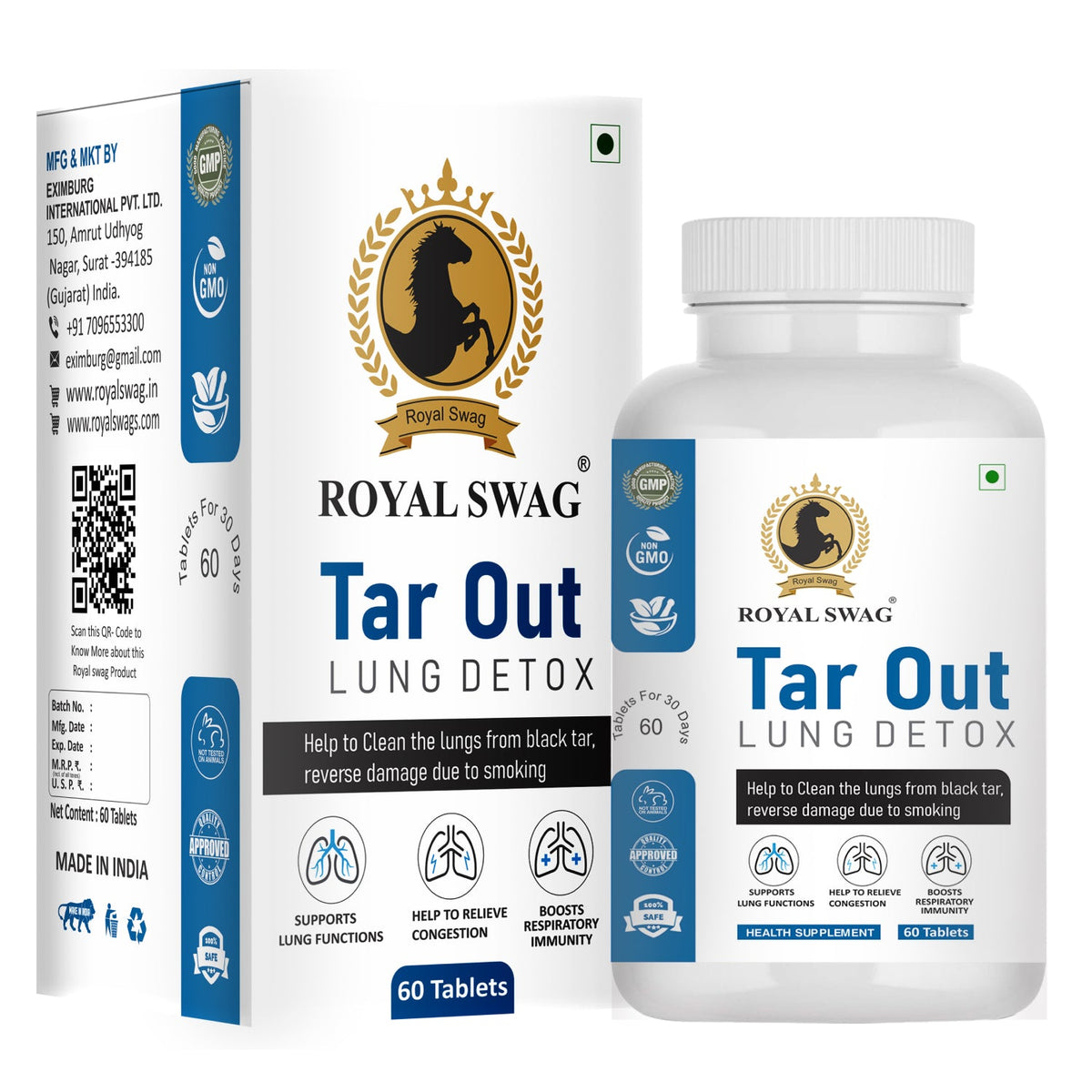 Tar Out Lung Cleanse and Detox Tablet 60 Pcs Pack