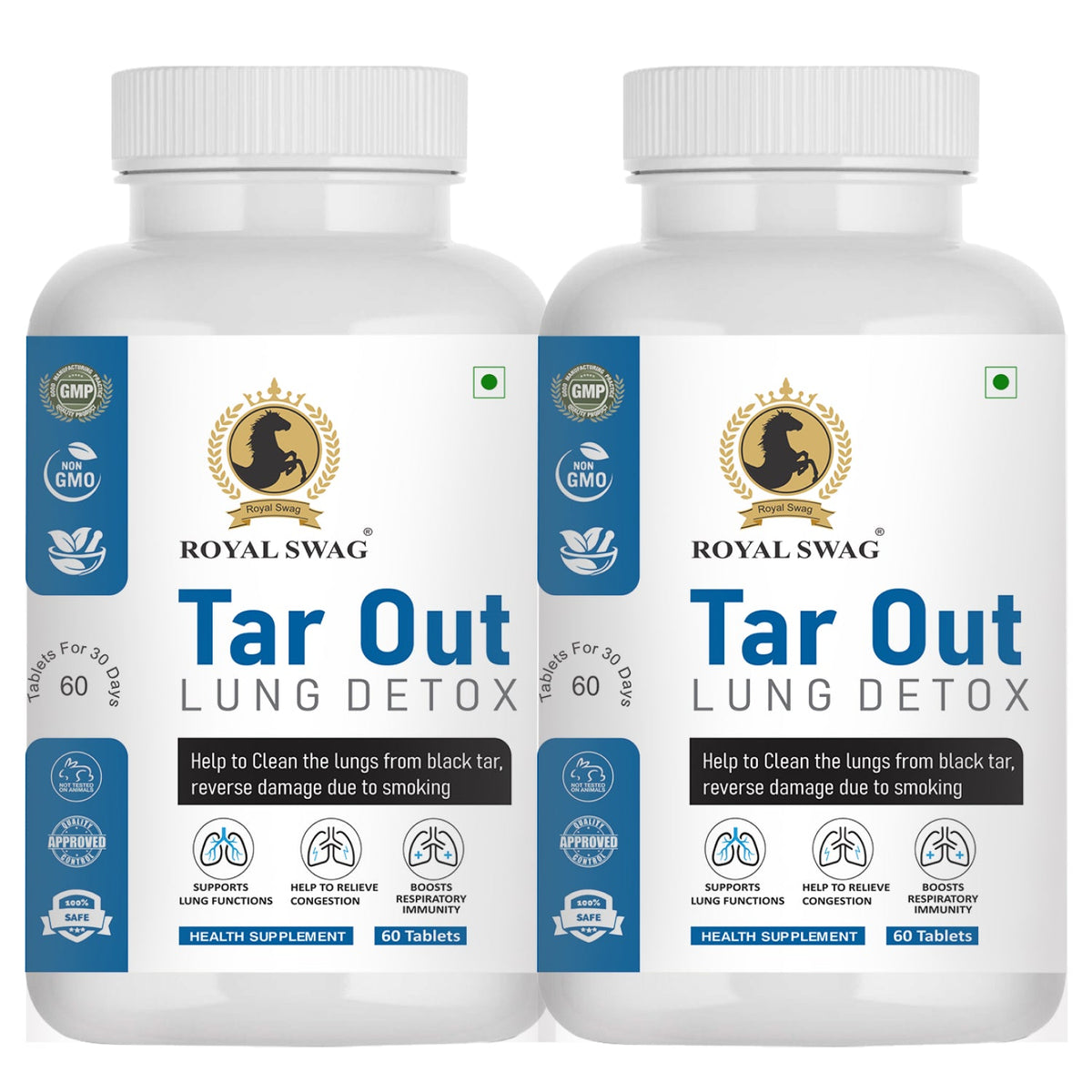 Tar Out Lung Cleanse and Detox Tablet 60 Pcs Pack (Pack Of 2)
