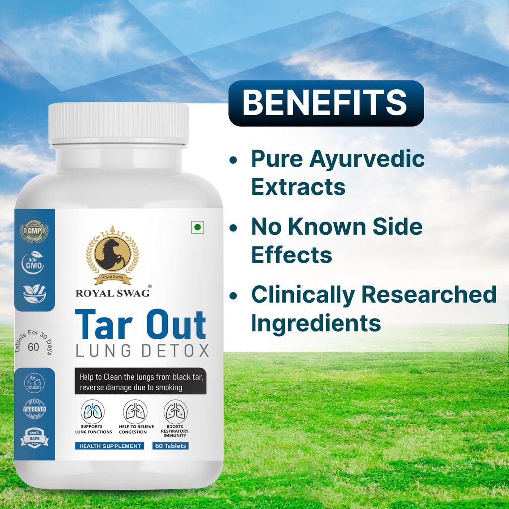 Tar Out Lung Cleanse and Detox Tablet 60 Pcs Pack (Pack Of 2)