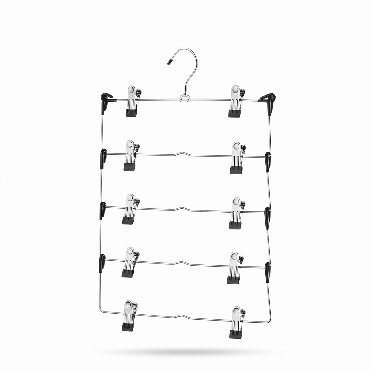 5-Tier Pants Hangers with Clips Non Slip - 1 Case (30pcs)