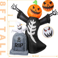 Halloween Pumpkin Skeleton Tombstone Yard Decor