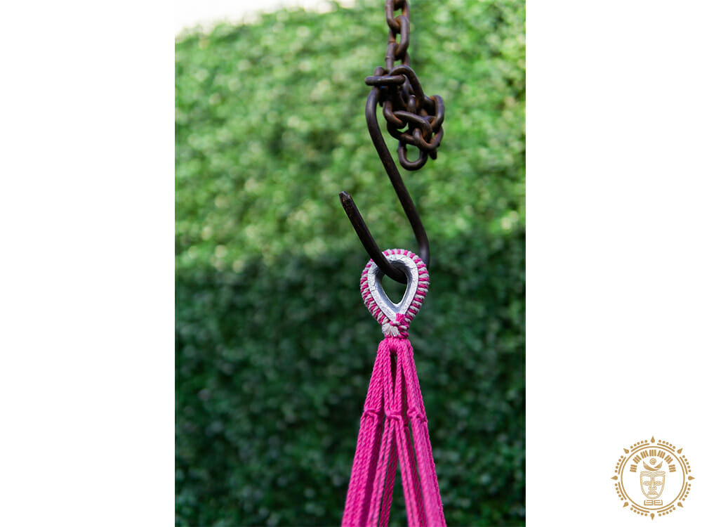 Hamac bebe macrame Rosado 5
