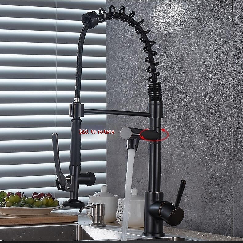 High-Pressure Copper Spring Kitchen Faucet