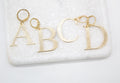 18K Gold Filled Letter A-Z Letter Pendant French Hook (A66)