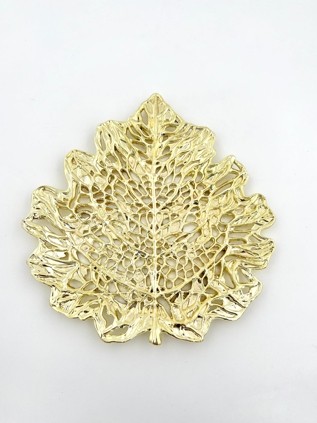 Skeleton Leaf Decorative Metal Tray